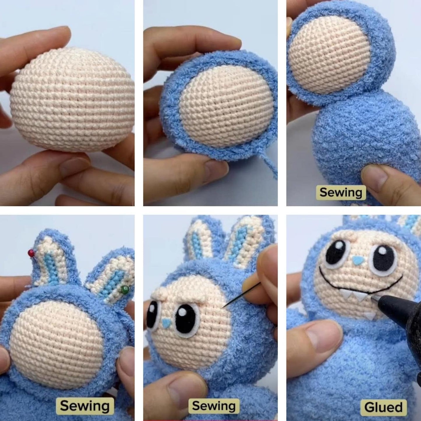 Make Your Own Labubu Bunny – No Crochet Experience Needed !
